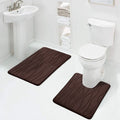 Axyaa Memory Foam Bathroom Rug Set: Non-Slip, Absorbent, Soft U-Shaped and Rectangle Mats
