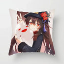 Axyaa Hu Tao Square Cushion Pillow - Cosplay Anime Pillowcase Gift