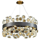 Axyaa Crystal Chandelier: Luxury Stainless Steel Pendant Lamp for Home, Restaurant, Hotel