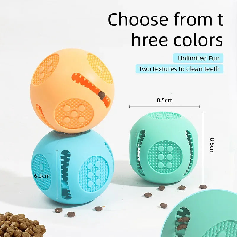 Axyaa Silicone Dog Toy Food Ball Interactive Slow Feeder Tooth Cleaning, Pet Supplies