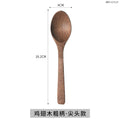 Axyaa Long Handle Wooden Soup Spoon Set of 6