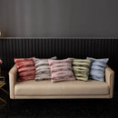 Axyaa Rabbit Fur Striped Throw Pillowcase - Soft Plush Cushion Cover for Home Sofa