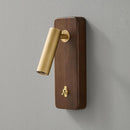 Axyaa Switch Wall Lamp: Gold Silver Brass Wooden Lighting for Bedroom Reading Office