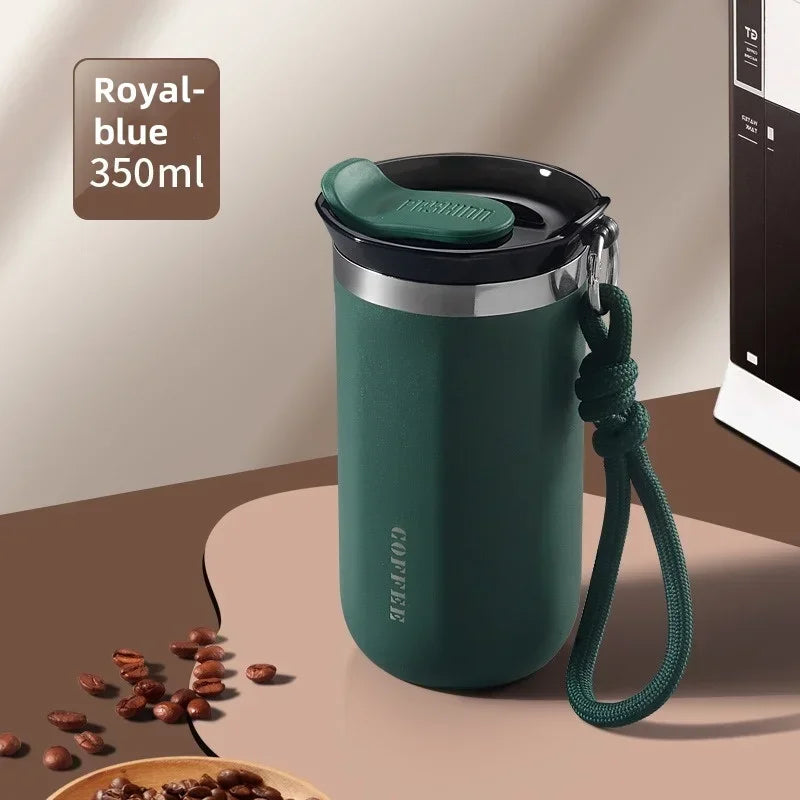 Axyaa Stainless Steel Insulated Cup with Lid - 350/500ML Thermal Mug Vacuum Flask