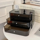 Axyaa Acrylic Black Makeup Organizer Rack with Drawers for Cosmetics and Jewelry