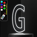 Axyaa Neon Letter Light Sign A-Z Alphabet with Color-Changing Illuminated Lights