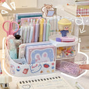 Axyaa Desktop Pen Holder: Multi-functional Organizer with Drawer & Partitions