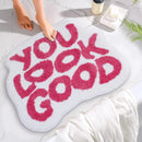 Axyaa Cute Microfiber Bath Mat - Slip-Resistant & Washable Funny Shower Rug