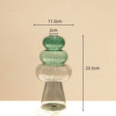 Axyaa Double Glazing Stained Glass Vase Hydroponics Terrarium Home Decoration