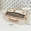 Axyaa Kawaii Kids Bento Box with Compartments - Portable, Microwave Safe Storage Container