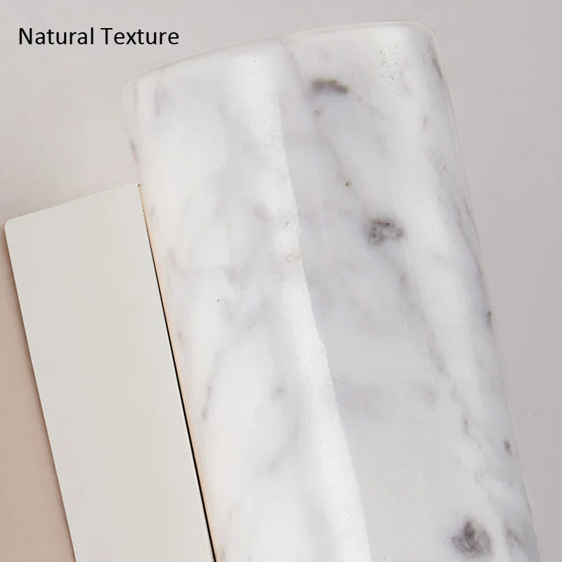 Axyaa White Marble LED Wall Lamps - Nordic Minimalist Design for Modern Living Spaces
