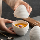 Axyaa Ceramic Egg Cup Set for Health Stew - Hotel Restaurant Quality