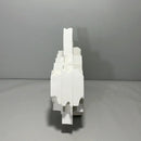Axyaa Abstract Ceramic Sculpture Square Pipe Flower Arrangement Figurines Home Decor