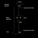 Axyaa Gold Tube Floor Lamp - Modern Minimalist Nordic LED Light