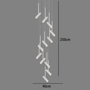 Axyaa Staircase Chandeliers Hanging Light Modern LED Pendant Lamps Indoor Living Room Lighting