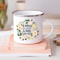 Axyaa Teacher Gift Enamel Mug - Creative Coffee Cup for School and Home
