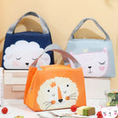 Axyaa Cartoon Printed Lunch Bag: Insulated Thermal Oxford Cloth Handbag