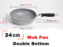 Axyaa Ceramic Non-Stick Wok Frying Pan for Induction Cooker and Gas Stove