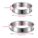 Axyaa Stainless Steel Muffin Rings - Non Stick Cake Cookie Mold
