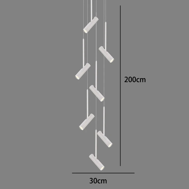 Axyaa Staircase Chandeliers Hanging Light Modern LED Pendant Lamps Indoor Living Room Lighting