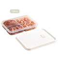 Axyaa 4/6-Grid Fridge Fresh-Keeping Box with Lid - Reusable Food Storage Container