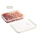 Axyaa 4/6-Grid Fridge Fresh-Keeping Box with Lid - Reusable Food Storage Container