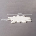 Axyaa Ceramic Irregular Dinner Plate Set in Pure White