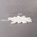 Axyaa Ceramic Irregular Dinner Plate Set in Pure White