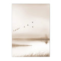 Axyaa Bird Lake Canvas Print Nordic Wall Art Poster for Living Room Decor