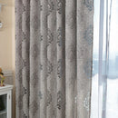 Axyaa European Jacquard Style Gray Curtains: Elegant 20-40% Blackout Drapes for Home Decor