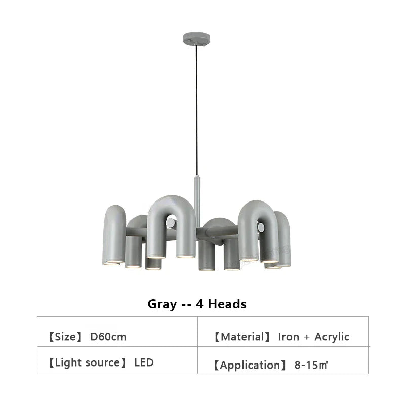 Axyaa Nordic LED Pendant Lamp Circle Ring Metal Light for Home Decor