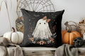 Cute Ghost Floral Halloween Pillow Cover for Sofa Bedroom Car by Axyaa