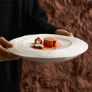 Axyaa Matte Wave Ceramic Dessert Plate Set - Molecular Cuisine Tableware