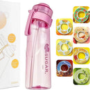 Axyaa 650ml Flavored Water Bottle: Sports Alr Up Drinking Cup with Fruit Fragrance Pods