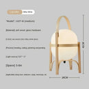 Axyaa Modern Japanese Wood Art LED Table Lamp for Bedroom and Living Room