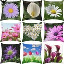 Axyaa Velvet Floral Pillow Covers for Home Decor and Sofa, 50x50 Throw Pillowcases