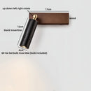Axyaa Wabi Sabi Black Travertine Stone LED Wall Lamp Hose Adjustable Arandela