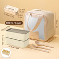 Axyaa Square Divided Lunch Box: Portable, Microwave Safe, Sealed Hot/Cold Food Container