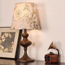 Axyaa Wooden Table Lights with Handmade Fabric Lampshade for Home & Office