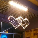 Axyaa Love Crystal Chandelier for Dining Room, Bedroom, or Bar
