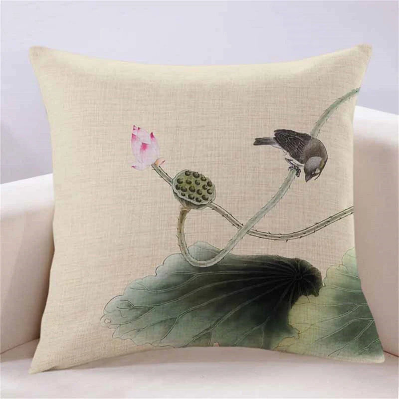 Lotus Cushion Cover by Axyaa: Stylish Home Decor Pillowcase for Living Room, Car, and More