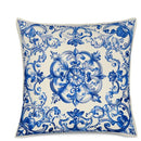 Axyaa Floral Pattern Pillow Cover for Sofa, Bedroom, Car - Blue and White