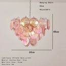 Axyaa Retro French Glass Chandelier LED Dining Room Lighting Fixture