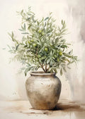 Elegant Olive Tree & Lemon Canvas Poster for Dormitory Home Decor by Axyaa.