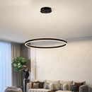 Modern LED Semicircle Ring Pendant Light for Living Room by Axyaa