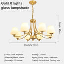 Axyaa Crystal Golden Pendant Lights - Modern Minimalist American Light Luxury Fixtures