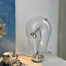 Axyaa Clear Glass Designer Floor Lamp with Adjustable Lampshade