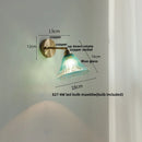 Axyaa Blue Glass Wall Sconce Nordic Modern Rotate Stair Light