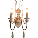 Axyaa Country French Retro Wall Lamp for Living Room Bedroom Decor