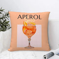 Axyaa Aperol Spritz Themed Pillow Covers for Sofa, Bedroom, Car
